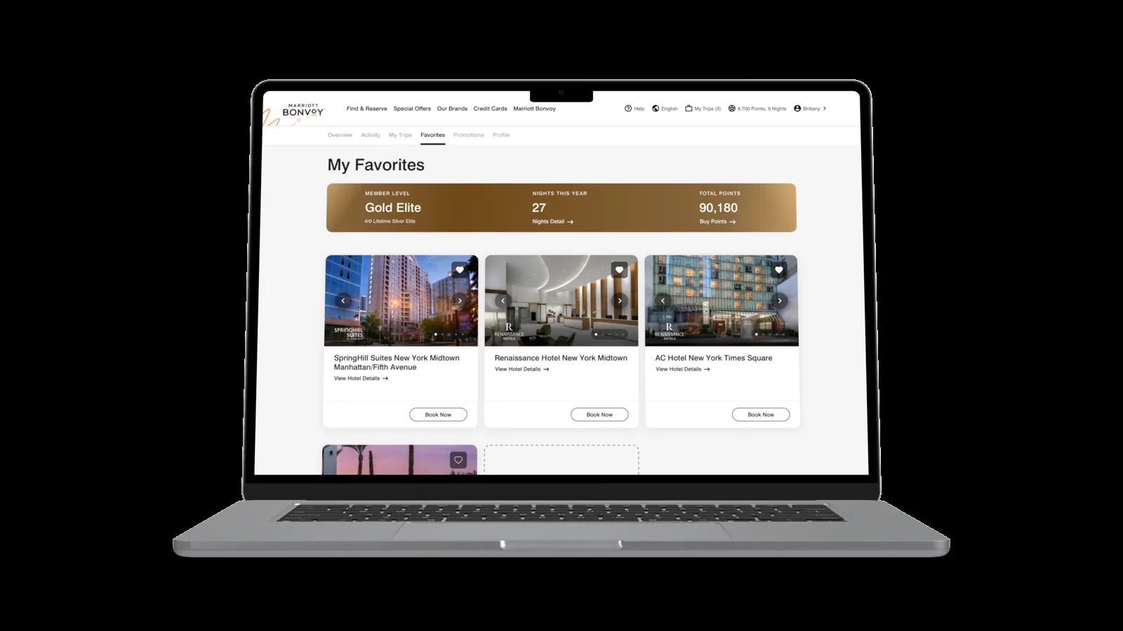 The redesigned three-card layout with a property-image carousel.