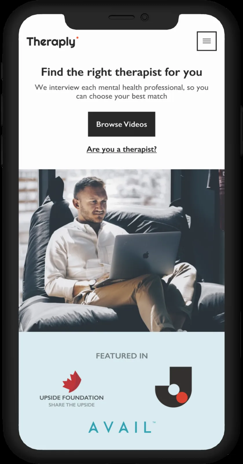The original site: a 'clinical' visual design with limited filtering.